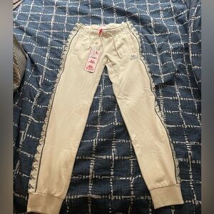 Kappa Beige Joggers with Logo Accent